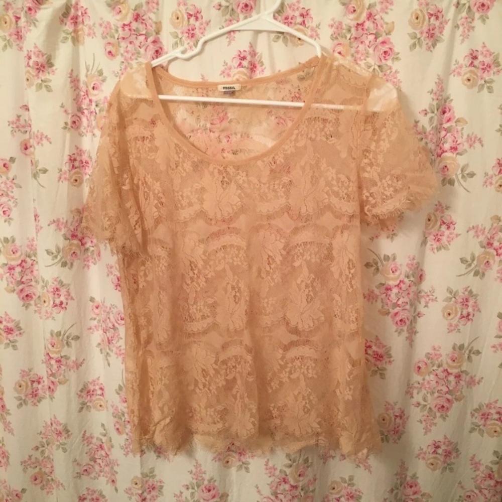 Fossil lace top